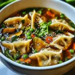 Asian Dumpling Potsticker Soup