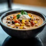 High Protein Creamy Taco Soup