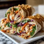 Thai Peanut Chicken Wraps