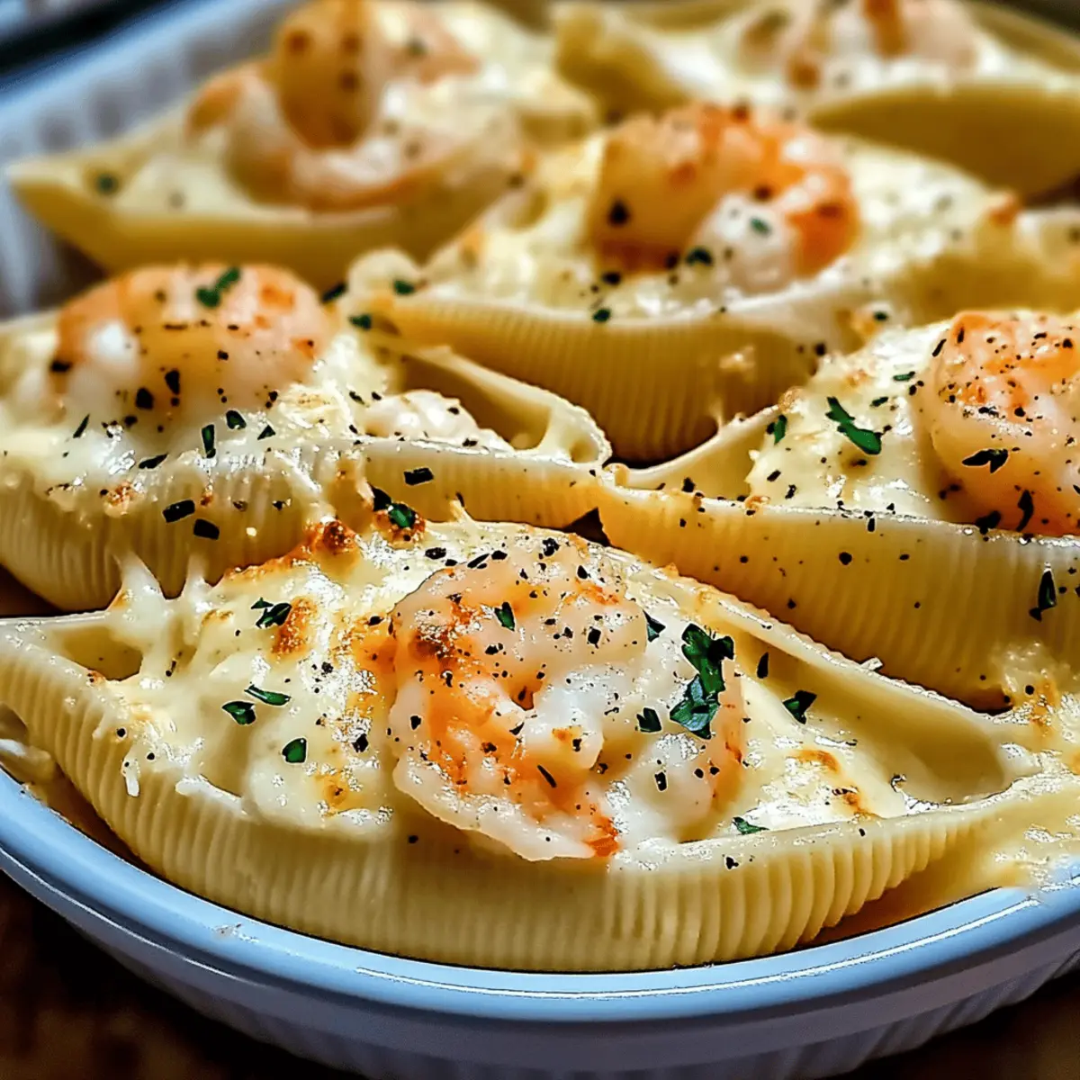 Creamy Seafood Stuffed Shells