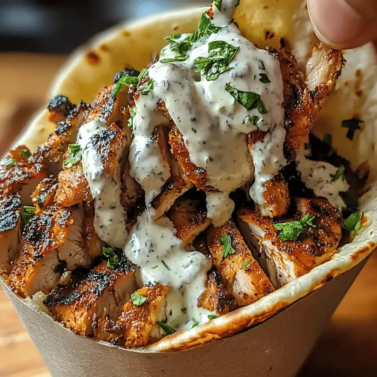 Chicken Shawarma with Garlic Sauce