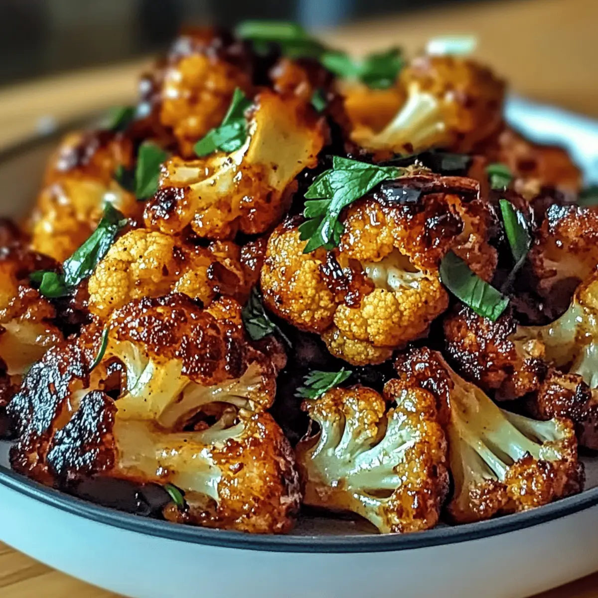 Honey Curry Roasted Cauliflower