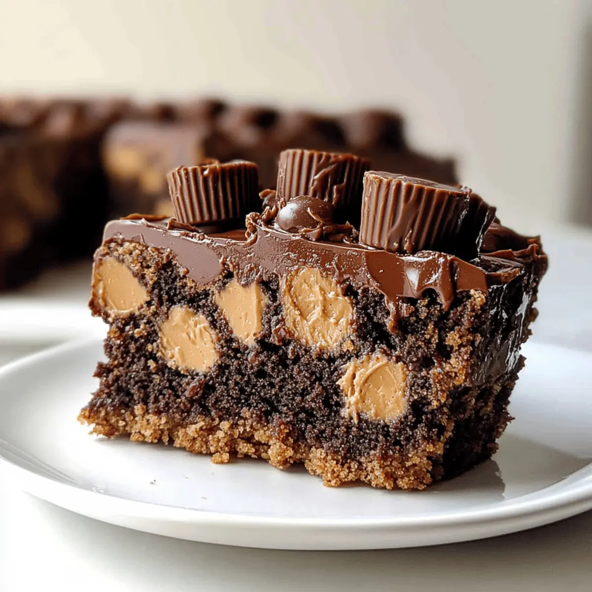 bowl peanut butter cup dump cake