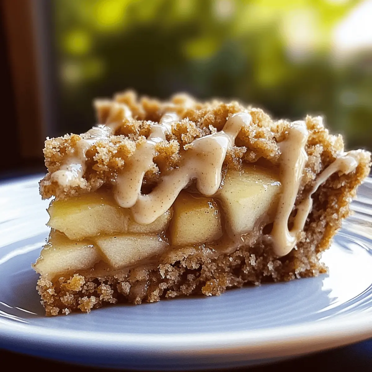 Apple Crumb Cake with Cinnamon Apple Drizzle