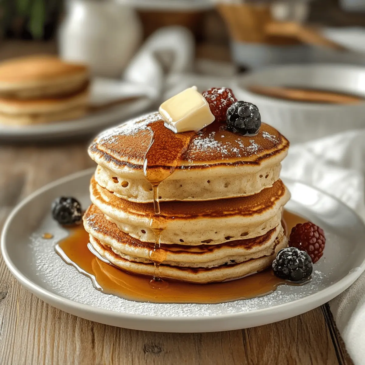 VANILLA CINNAMON BUTTERMILK PANCAKES