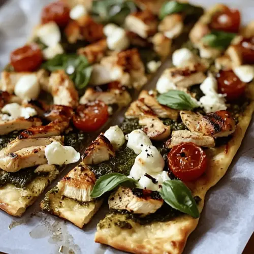 Pesto Chicken Flatbread