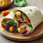 Roasted Veggie and Hummus Wraps