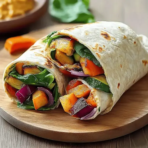 Roasted Veggie and Hummus Wraps