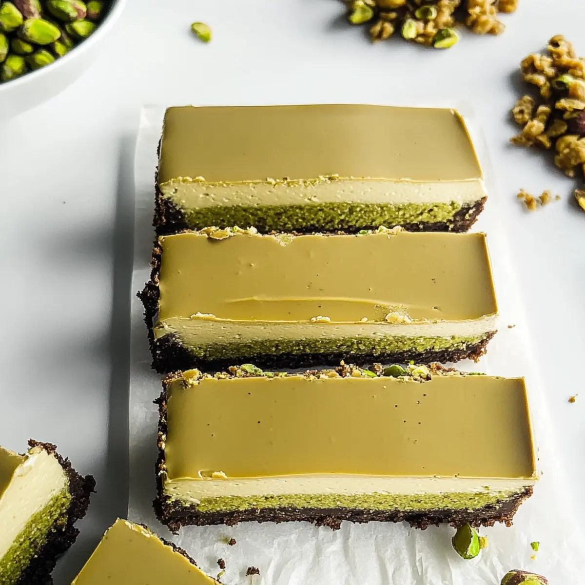 No Bake Vegan Dubai Cheesecake Bars