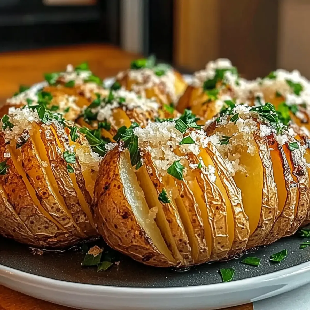 Garlic Parmesan Accordion Potatoes