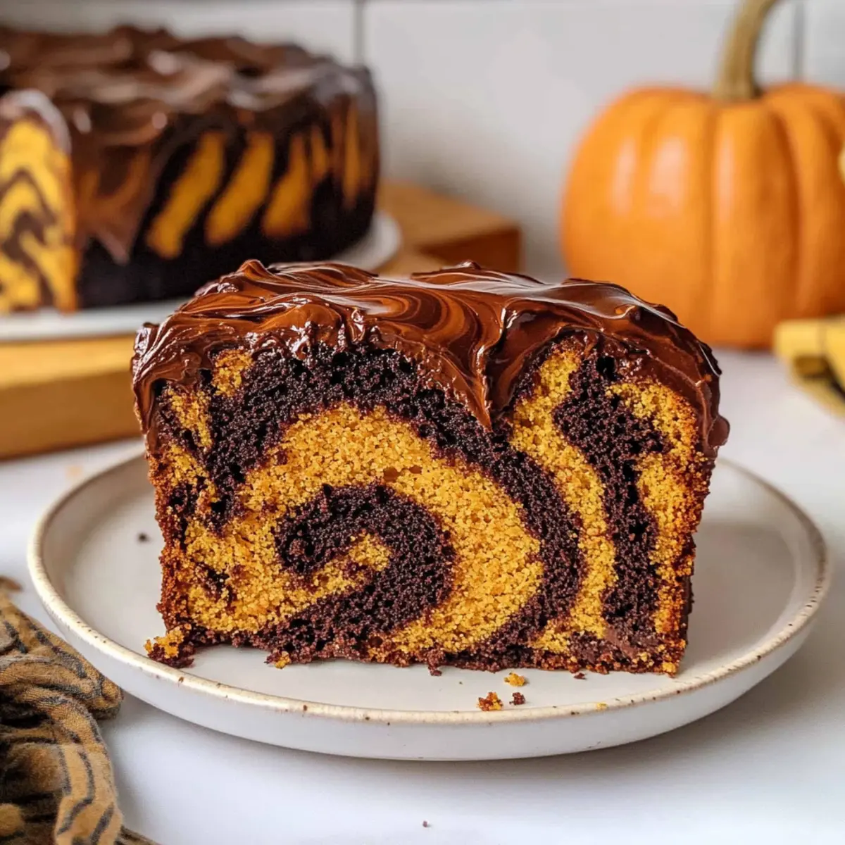 Pumpkin Marble Cake (vegan)