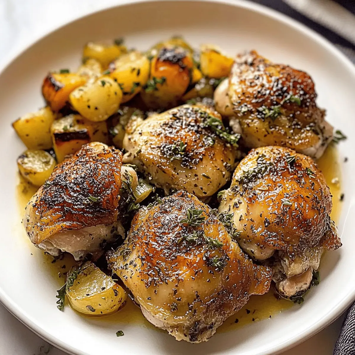 Baked Italian Chicken Thighs