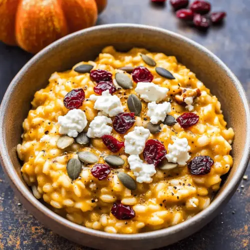 Baked Pumpkin Goat Cheese Risotto
