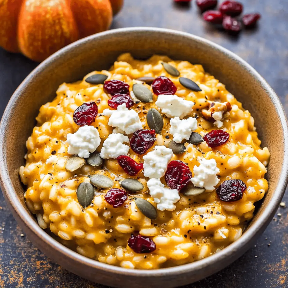Baked Pumpkin Goat Cheese Risotto