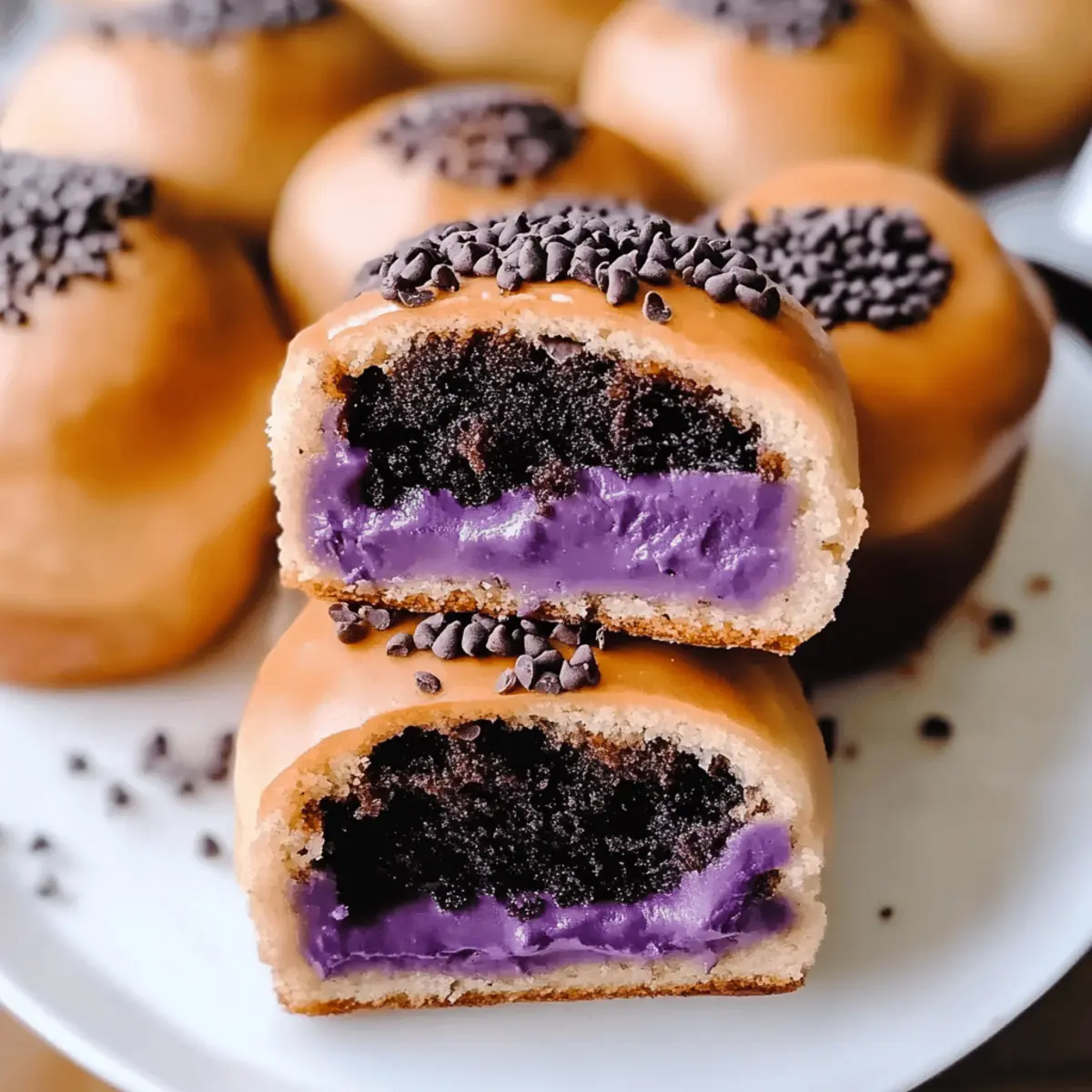Fluffy Ube Buns with Sweet Coconut