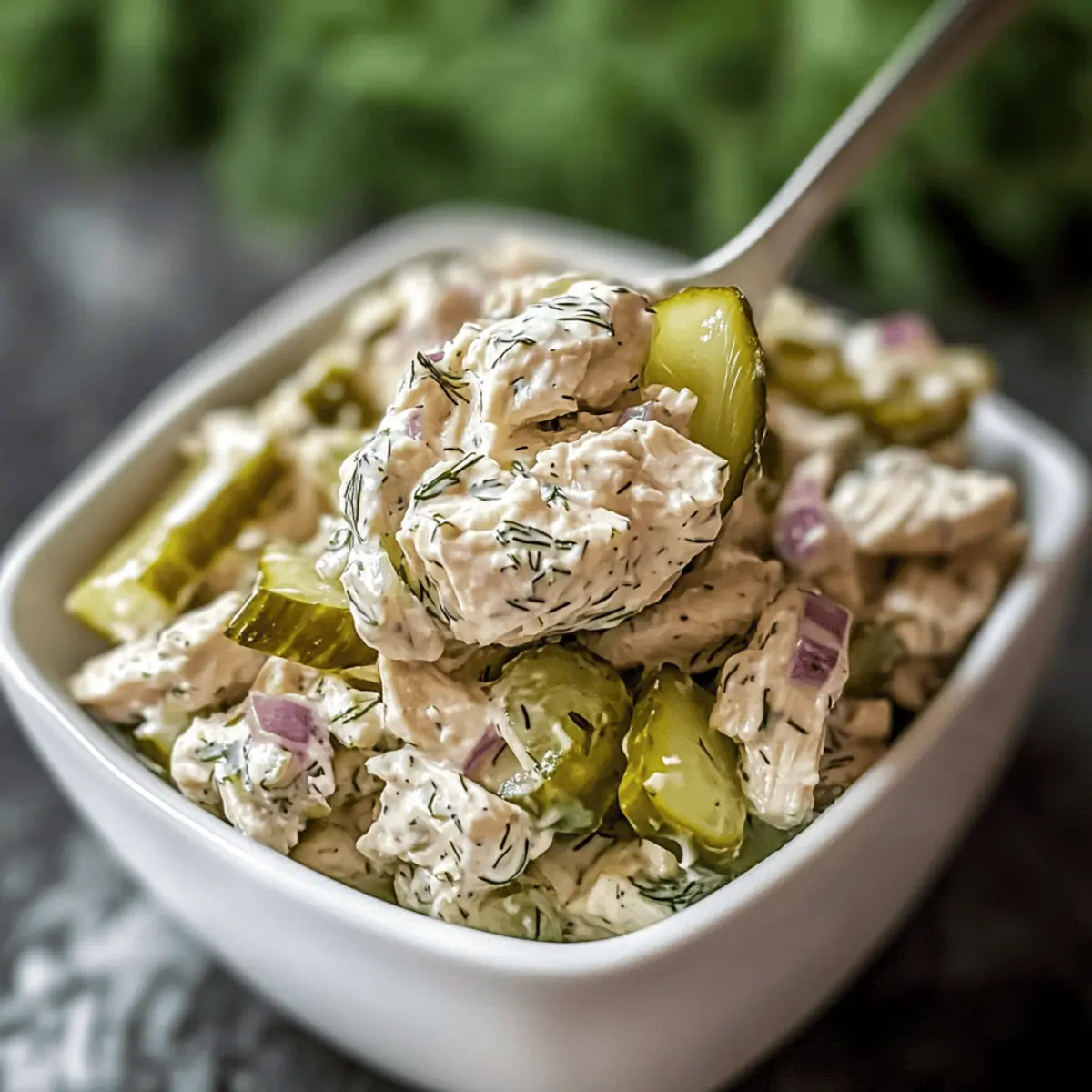 Savory Dill Pickle Chicken Salad
