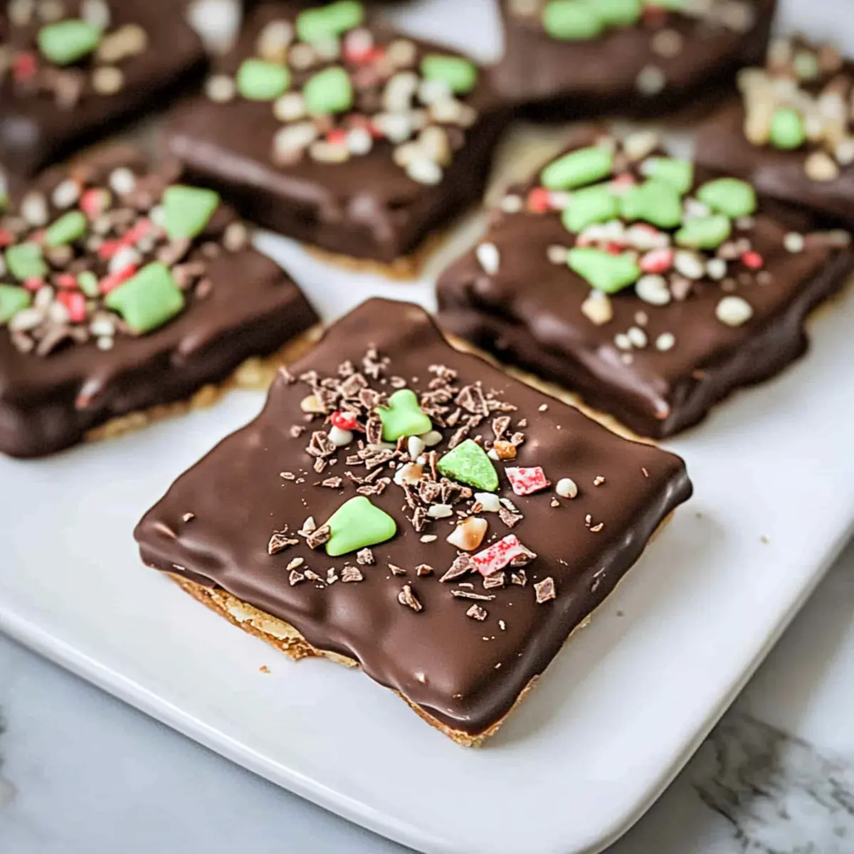 Mint Chocolate Covered Graham Crackers