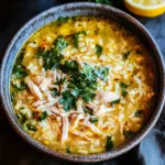 Lemon Ginger Turmeric Chicken and Rice Soup