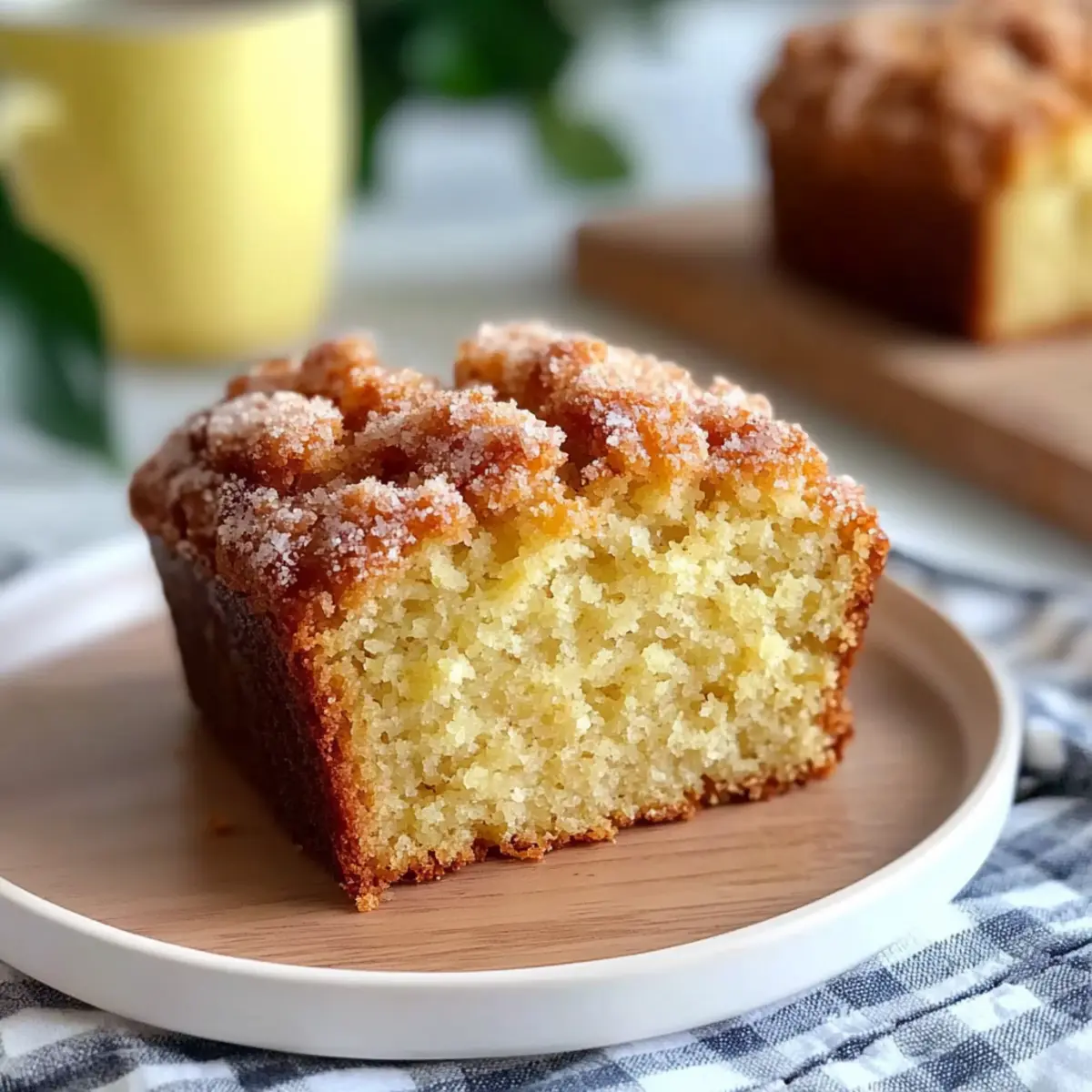 Vanilla Eggnog Bread with Crumb Topping