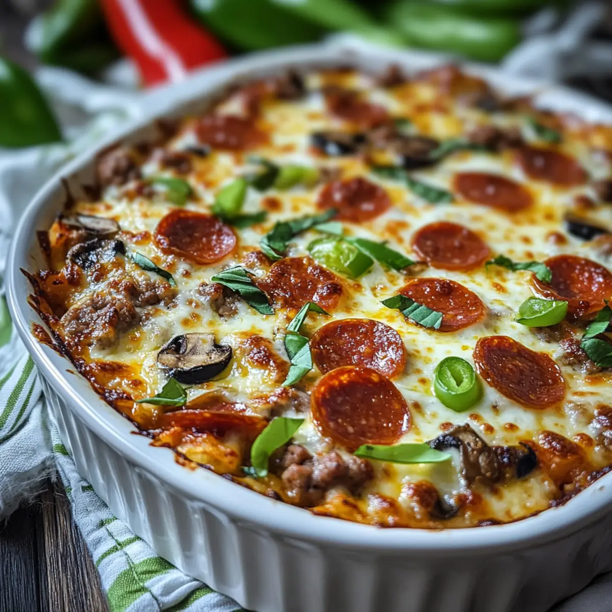 Low Carb Pizza Casserole