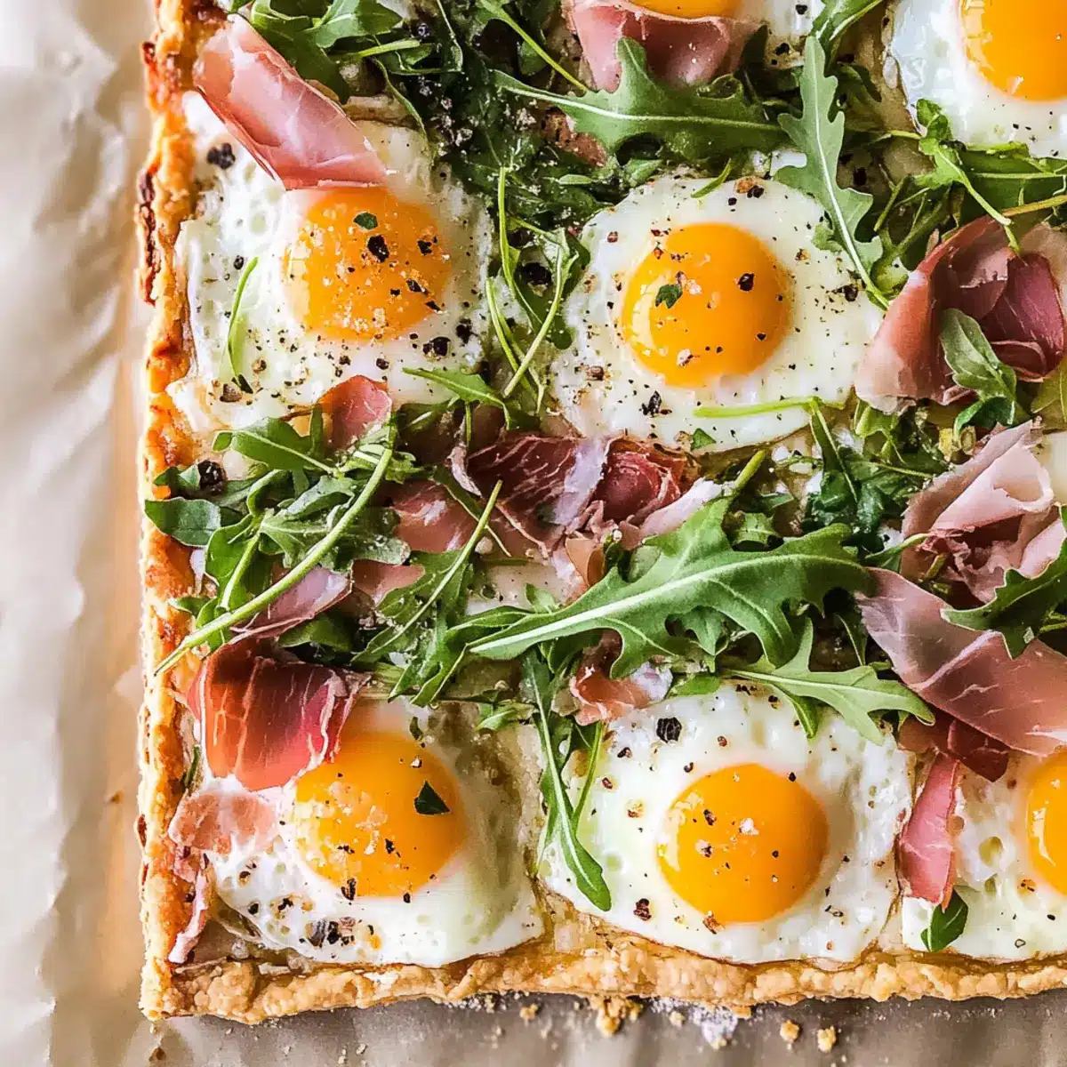 Baked Prosciutto and Egg Breakfast Tart