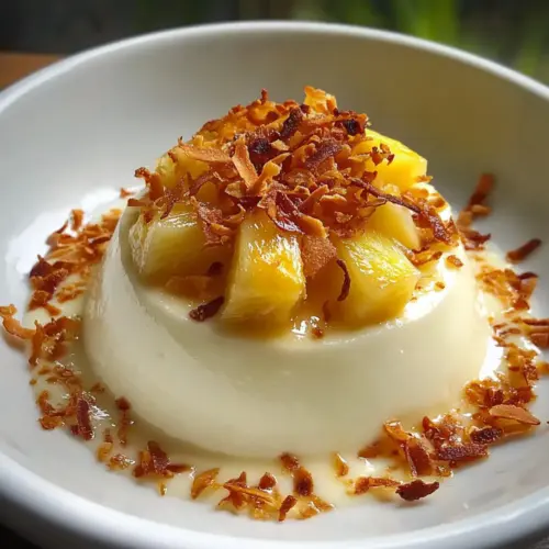 Coconut Cream Panna Cotta with Pineapple