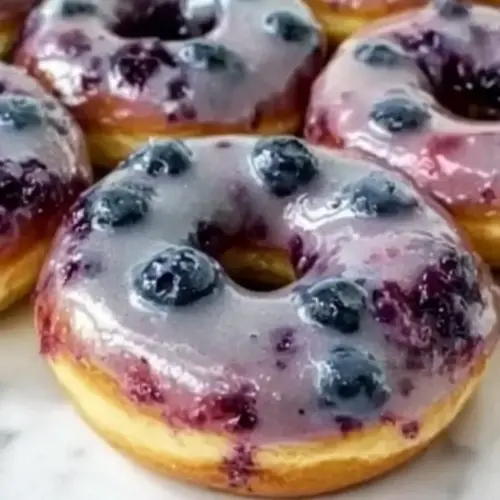Gluten-Free Blueberry Glazed Donuts