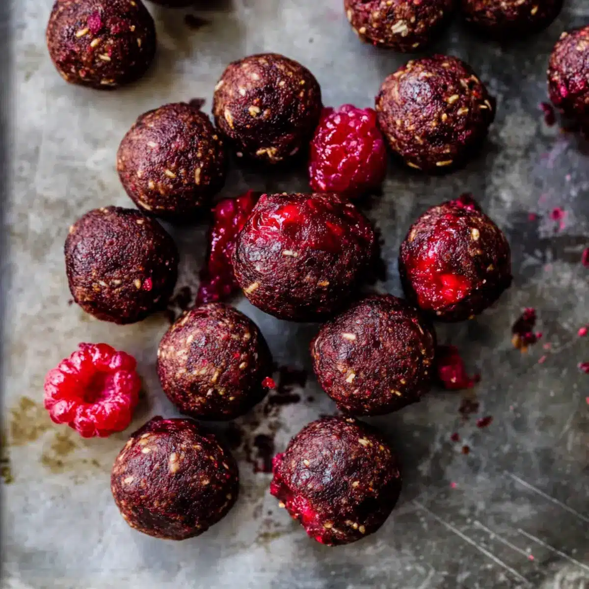 Raspberry Protein Balls