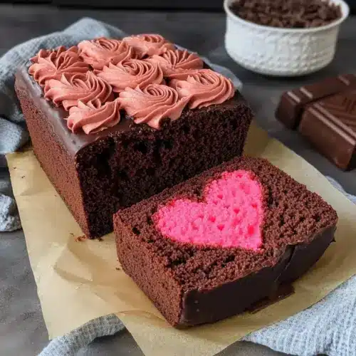 Hidden Heart Chocolate Loaf Cake