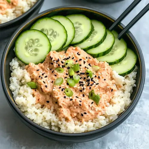Spicy Tuna Bowls with Cauliflower Rice
