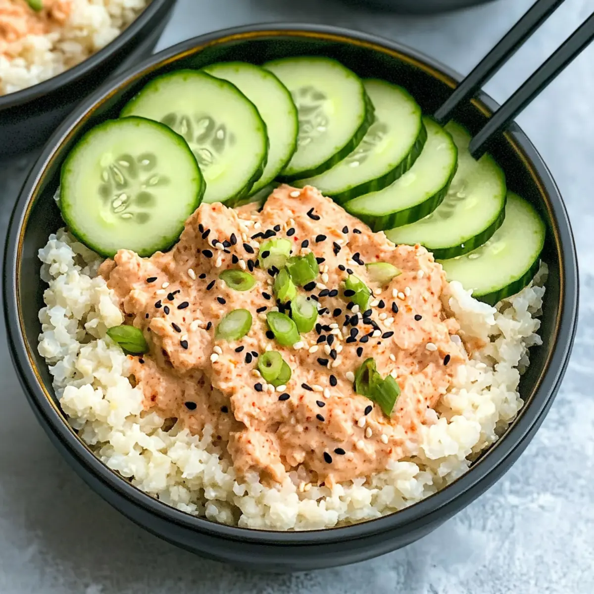 Spicy Tuna Bowls with Cauliflower Rice