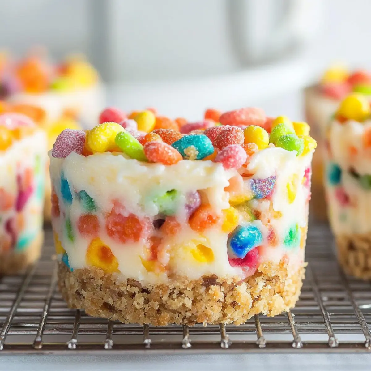 Mini Fruity Pebbles Cheesecake