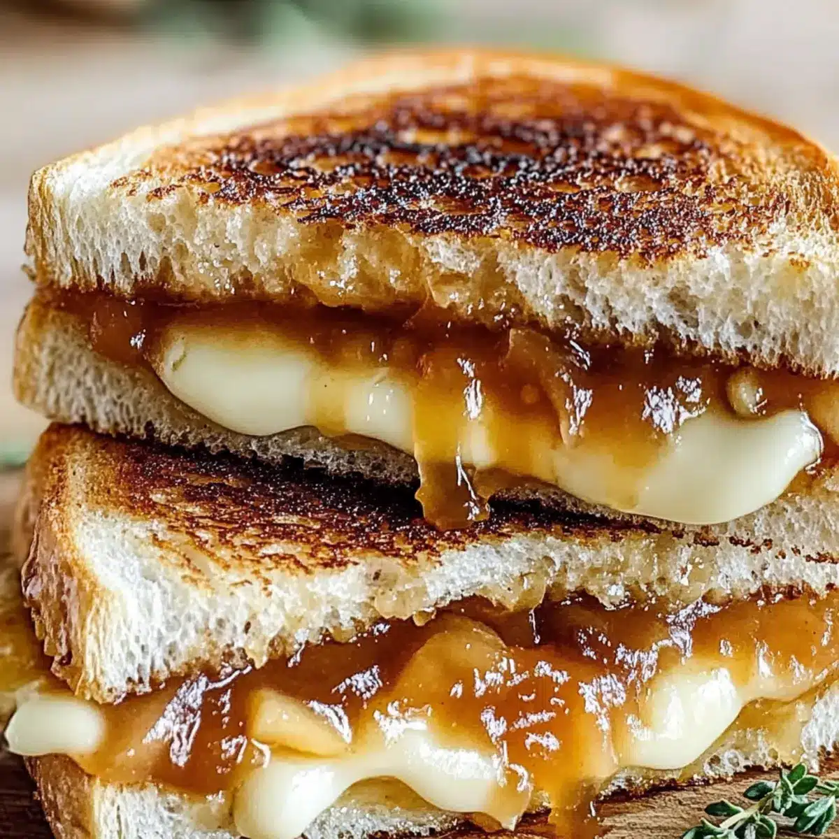 Apple Butter Brie Grilled Cheese