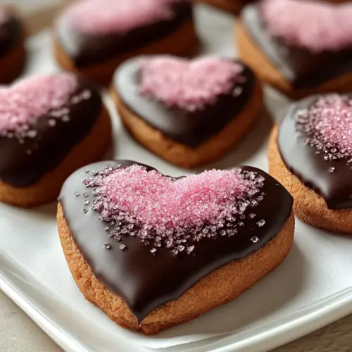 Chocolate Dipped Heart Cookies
