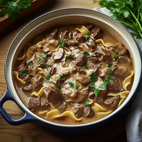 Dutch Oven Beef Stroganoff