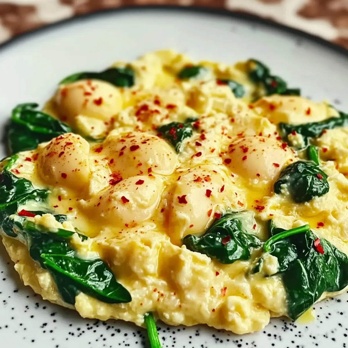 Healthy Scrambled Eggs with Spinach