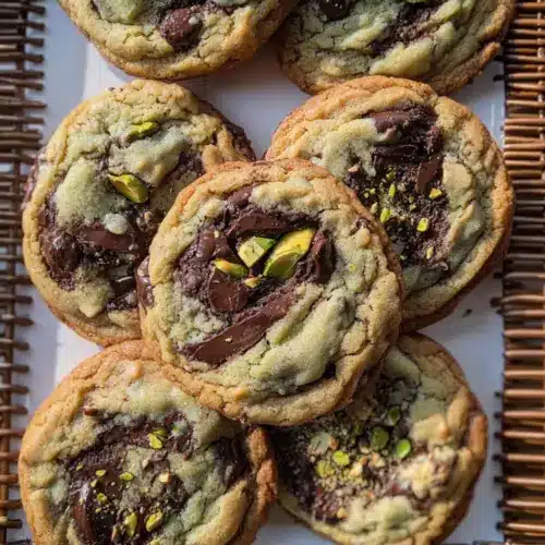 Pistachio Cream Chocolate Chip Cookies