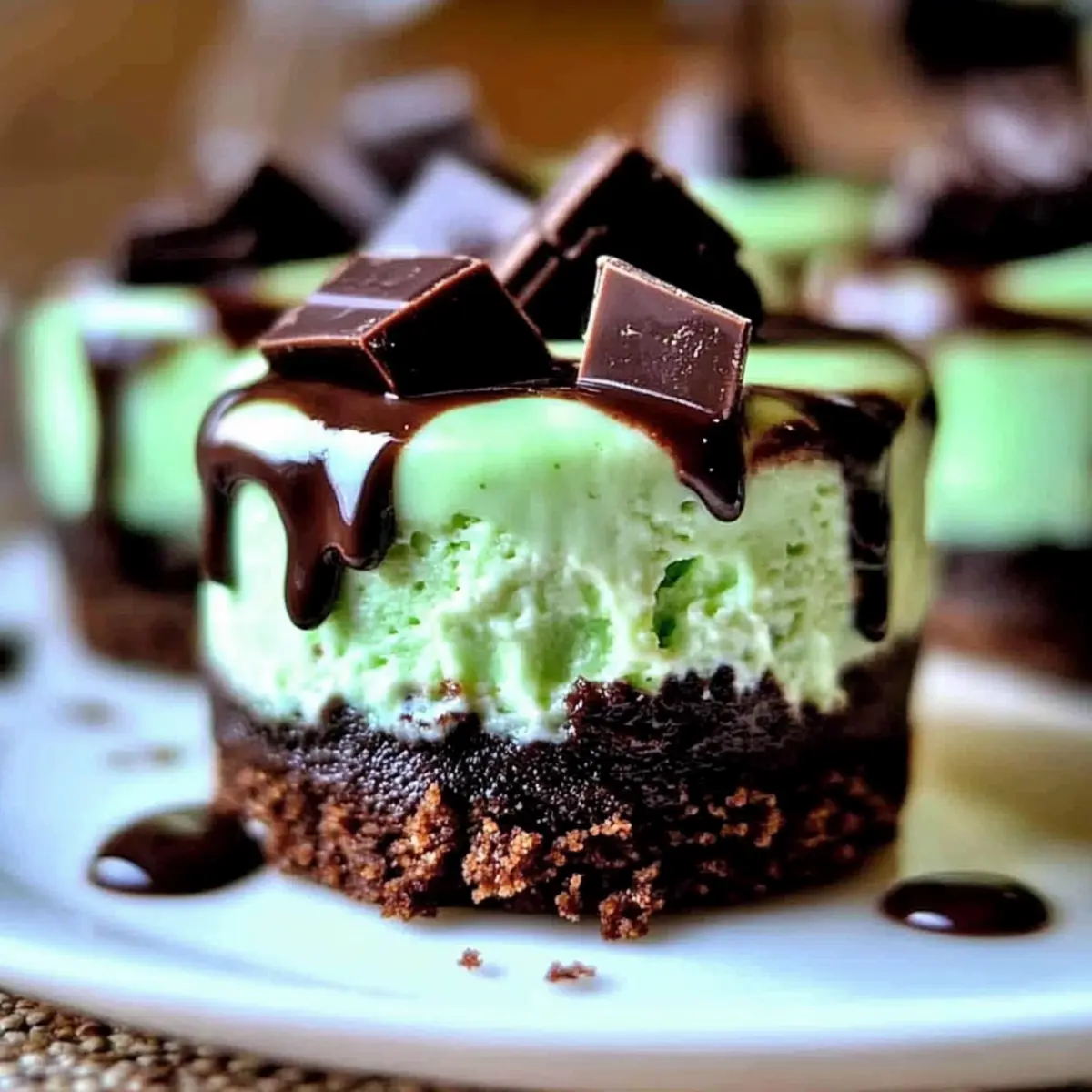 Andes Mint Mini Cheesecakes