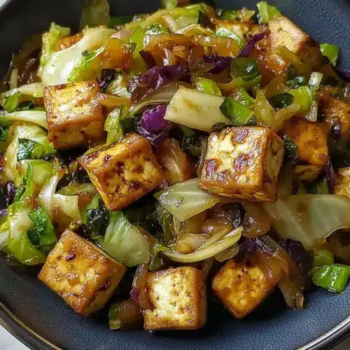 Stir-Fried Tofu and Cabbage