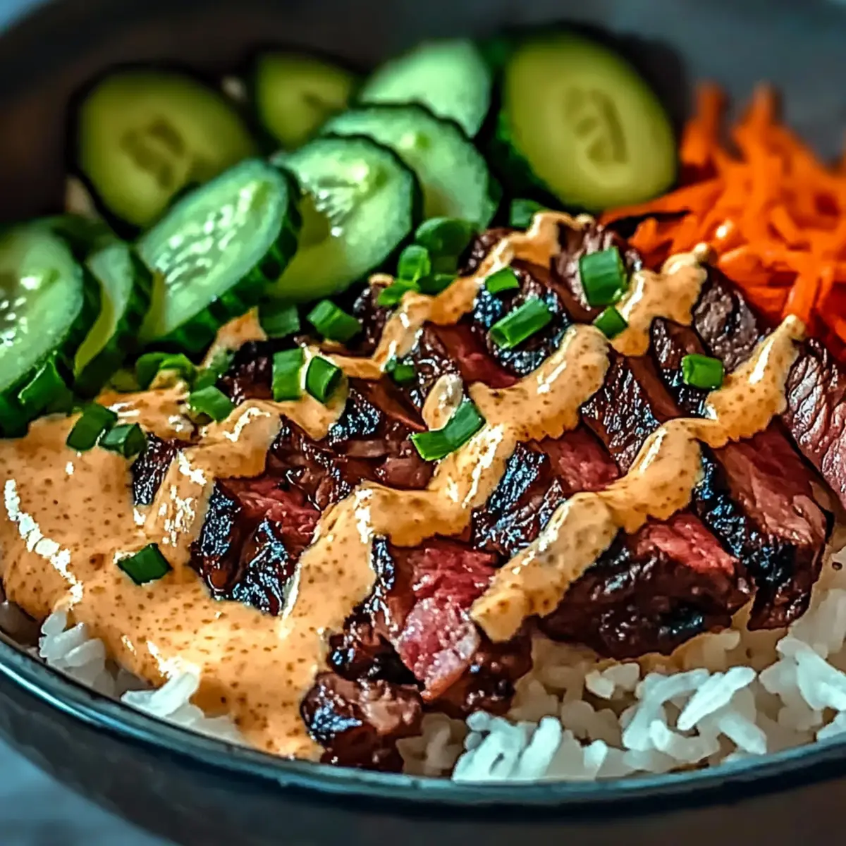 Easy Korean BBQ Steak Rice Bowls