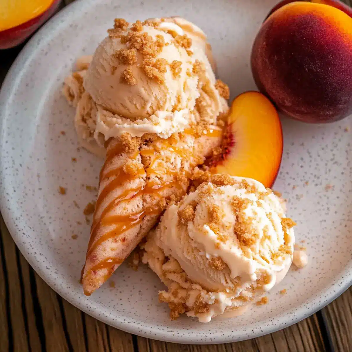 Peach Cobbler Ice Cream