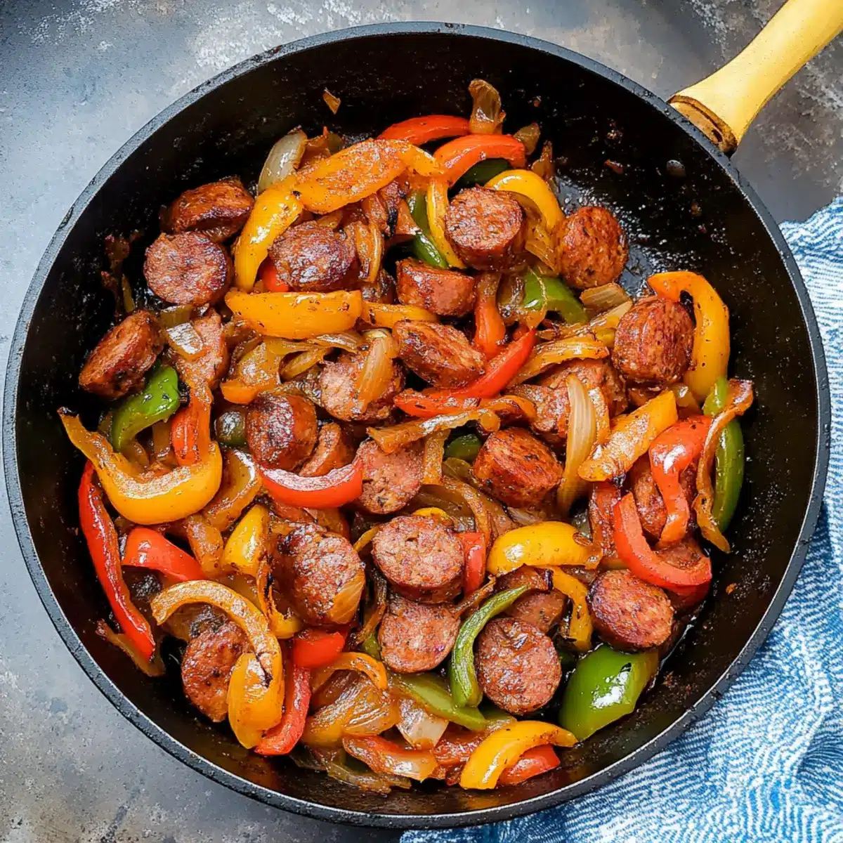 Cajun Sausage and Pepper Skillet