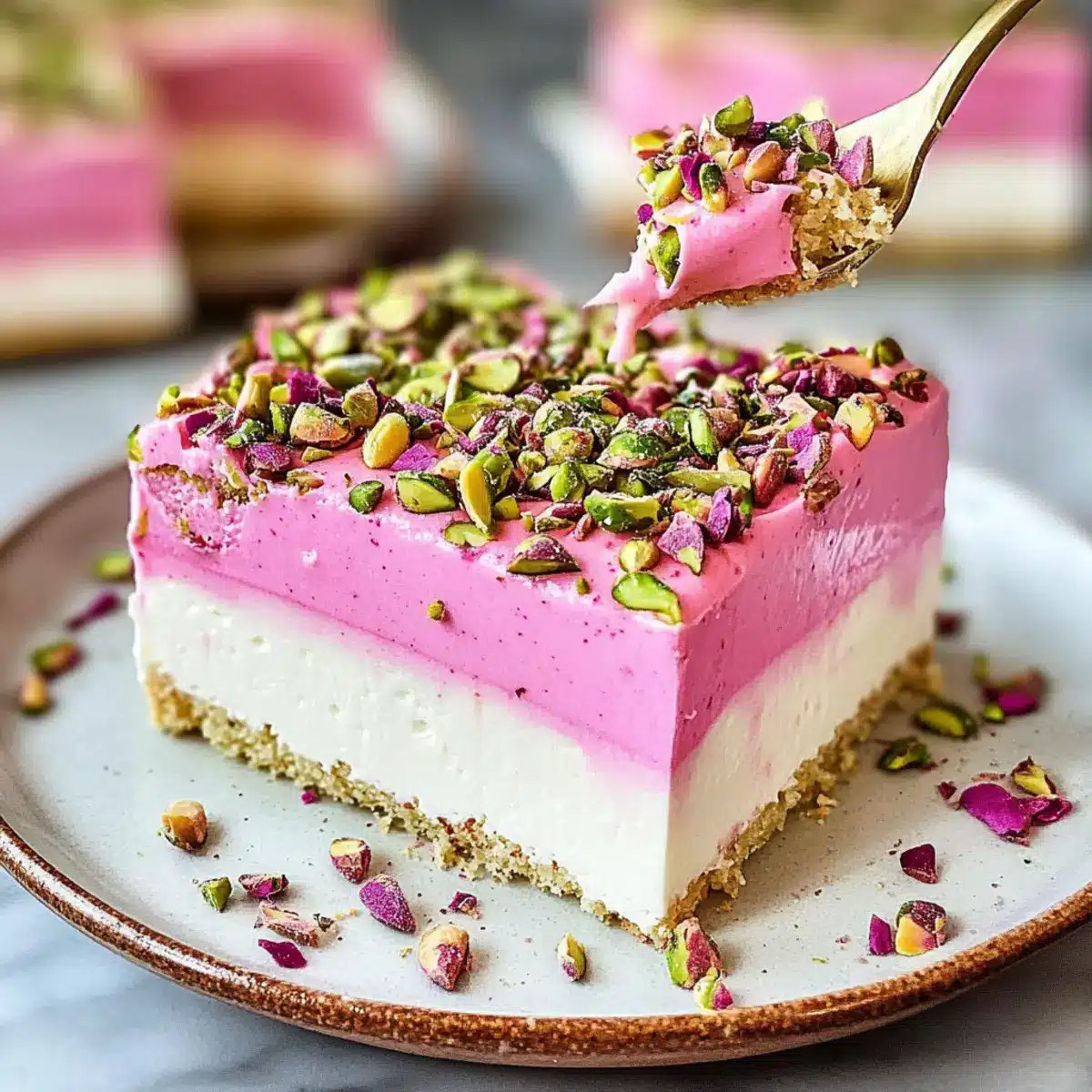 Pistachio Rose Milk Cake Recipe