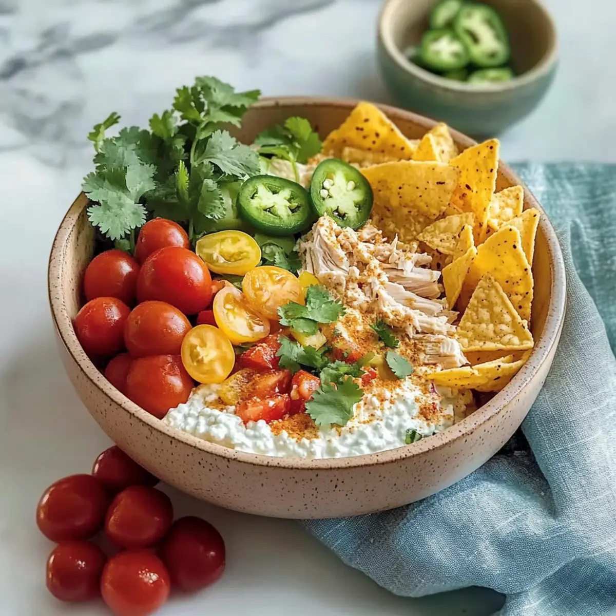 Cottage Cheese Chicken Taco Bowl