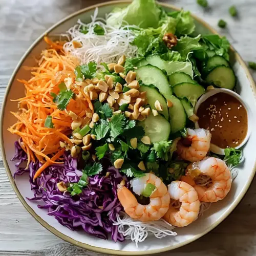 Spring Roll Salad with Peanut Dressing