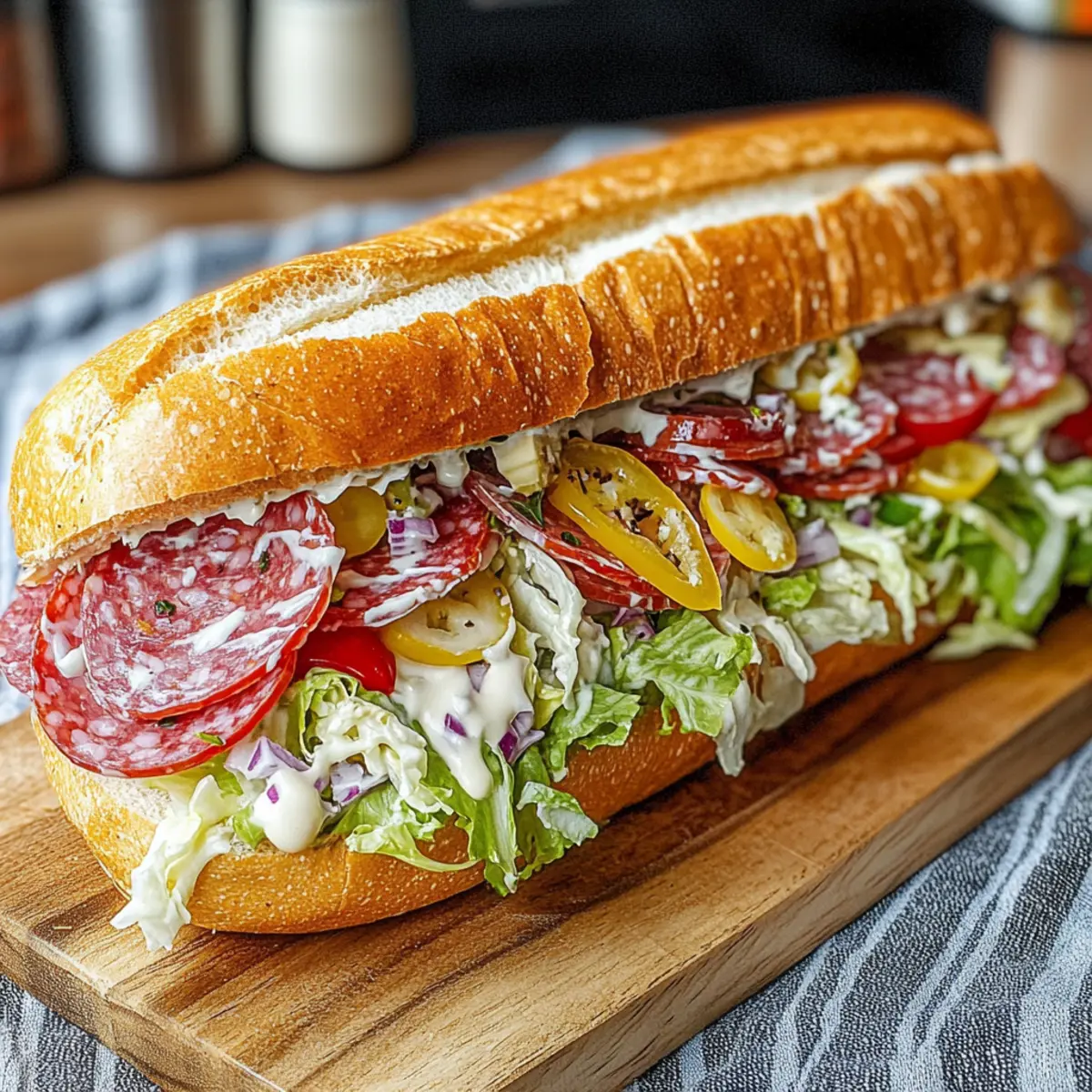 Italian Grinder Salad Sandwich