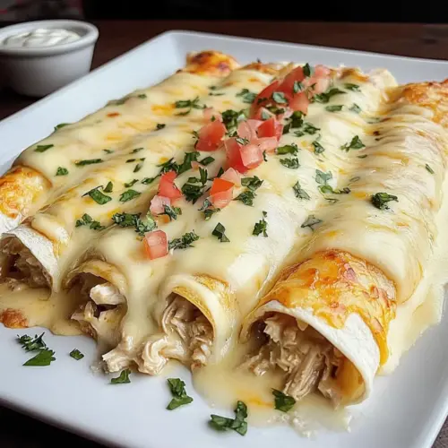 Queso Chicken Enchiladas
