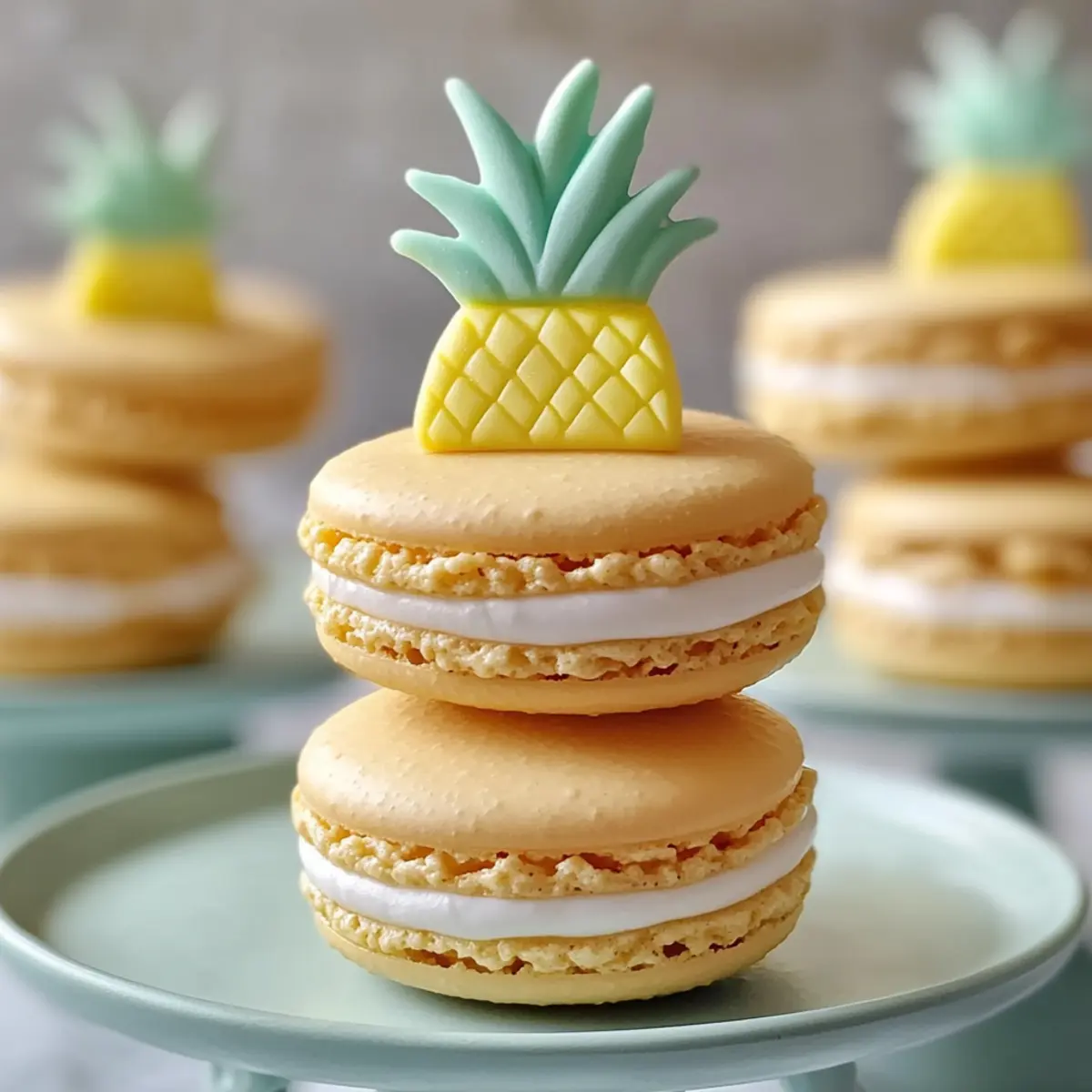 Pina Colada Macarons