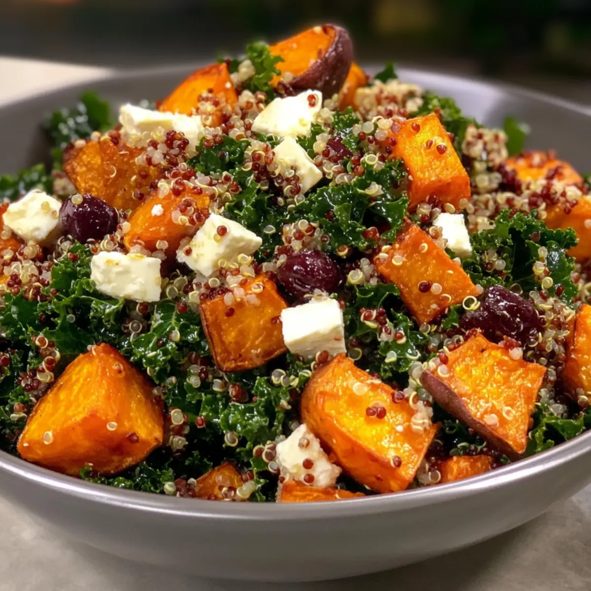 Roasted Sweet Potato and Baby Kale Salad