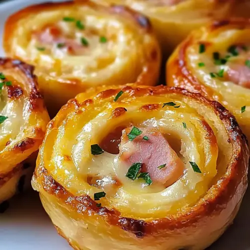 Easter Ham and Cheddar Pinwheels